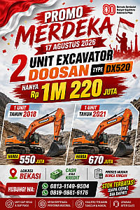 TURUN HARGA LAGI, MURAH BENER.....EXCAVATOR DOOSAN DX520 BEKAS