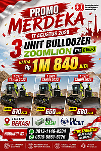 HARGA MURAH DI KELASNYA, BULLDOZER ZOOMLION ZD160-3