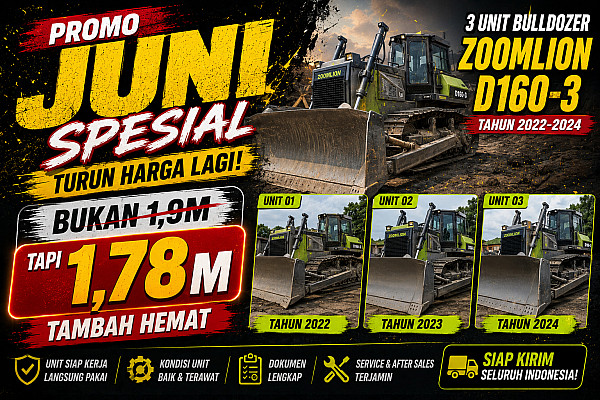 HARGA MURAH DI KELASNYA, BULLDOZER ZOOMLION ZD160-3